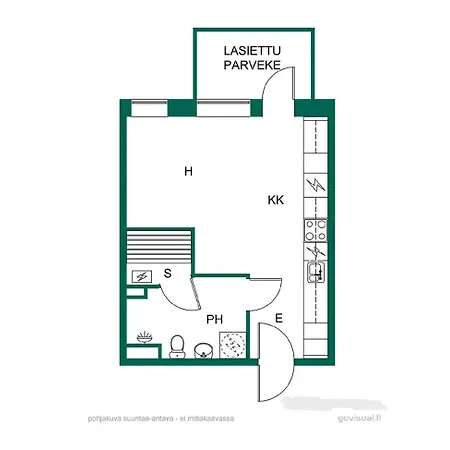 Saunallinen Yksioe Keskustan Laehellae / With Sauna * Όουλου